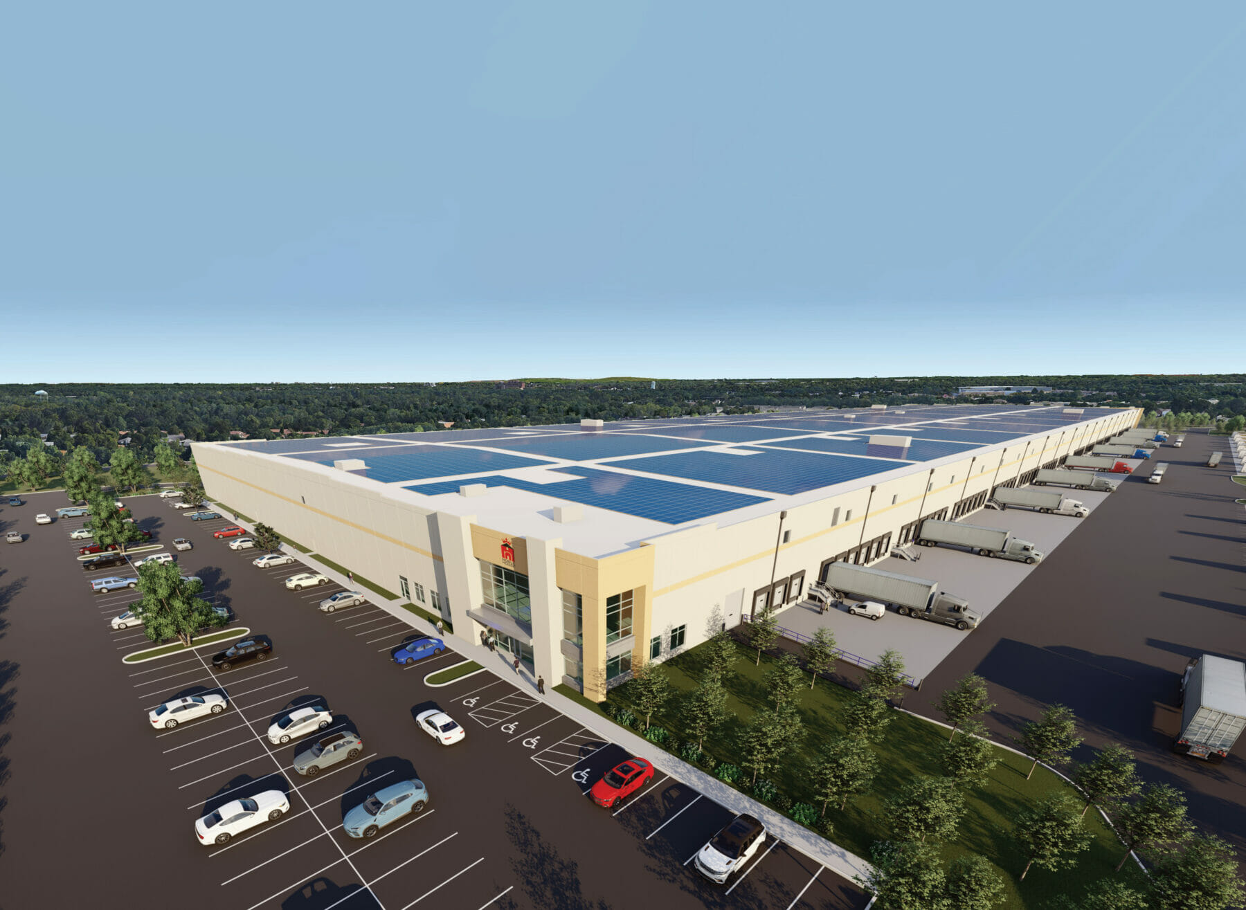 Noble House Home Furnishings Warehouse with Rooftop Solar Panels | ARCO Design Build