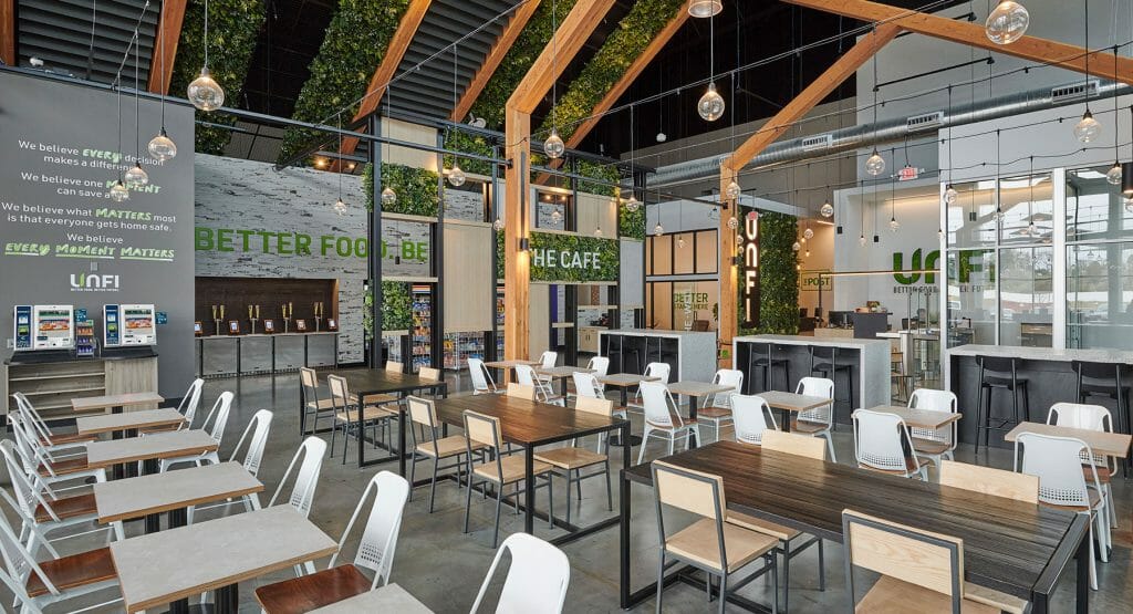 Cold storage construction project - cafe area