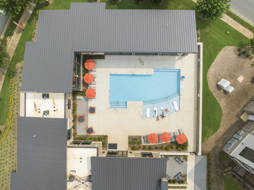 DJI_0957 Pool patio apartment complex design build multifamily development construction company near me | ARCO DB | ARCO Design Build | ARCO Design/Build